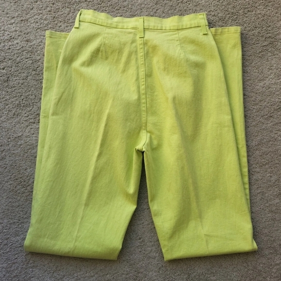 Jeans Womens 8T Tall Long Yellow Denim Skinny Pants High Rise Stretch Preppy - Picture 5 of 12